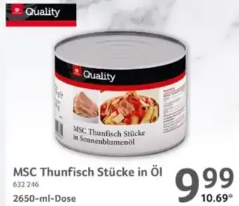 Selgros MSC Thunfisch Stücke in Öl Angebot