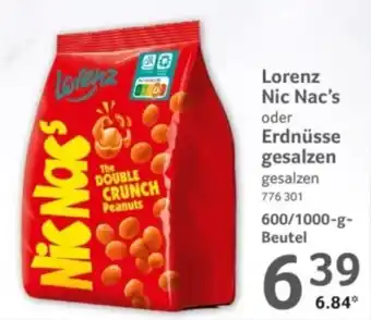 Selgros Lorenz Nic Nac's oder Erdnüsse gesalzen gesalzen Angebot