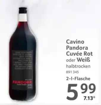 Selgros Cavino Pandora Cuvée Rot oder Weiß Angebot