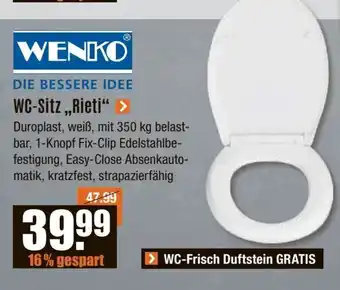 V Baumarkt WENKO WC-Sitz,,Rieti“ Angebot