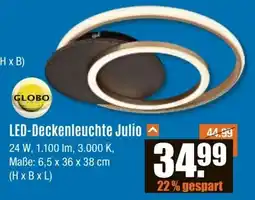 V Baumarkt GLOBO LED-Deckenleuchte Julio Angebot