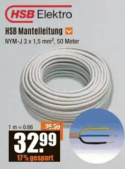 V Baumarkt HSB Elektro HSB Mantelleitung Angebot