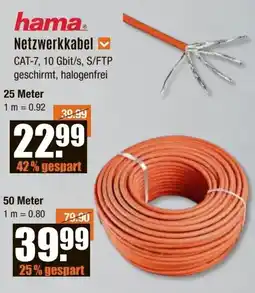 V Baumarkt hama Netzwerkkabel 25 meter Angebot