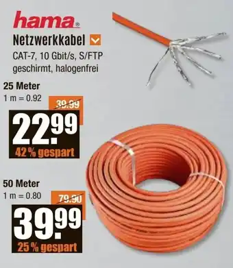 V Baumarkt hama Netzwerkkabel 25 meter Angebot