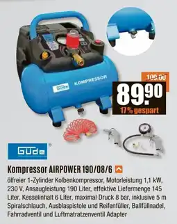 V Baumarkt Güde Kompressor AIRPOWER 190/08/6 Angebot