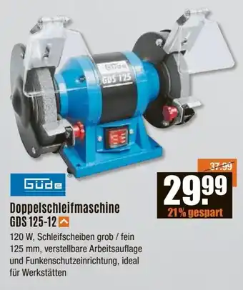 V Baumarkt Güde Doppelschleifmaschine GDS 125-12 Angebot