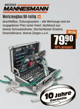 V Baumarkt BRÜDER MANNESMANN Werkzeugbox 90-teilig Angebot