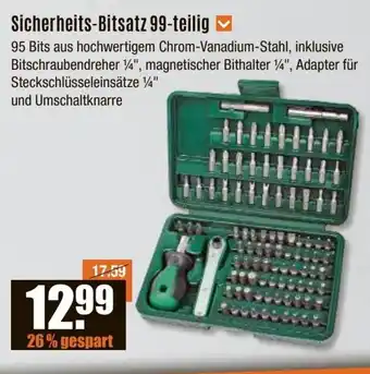 V Baumarkt Sicherheits-Bitsatz 99-teilig Angebot