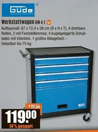 V Baumarkt Güde Werkstattwagen GW 4.1 Angebot