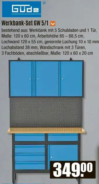 V Baumarkt Güde Werkbank-Set GW 5/1 Angebot