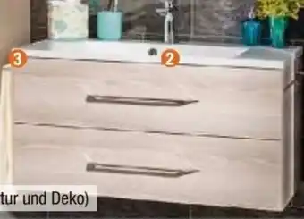 V Baumarkt FACKELMANN Becken und Waschtisch- Unterschrank Angebot