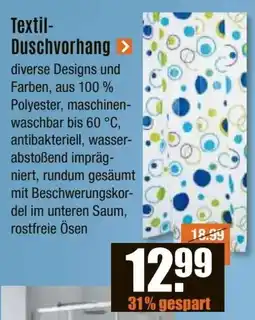 V Baumarkt Textil- Duschvorhang Angebot