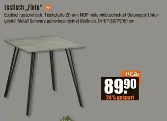 V Baumarkt Esstisch „Fiete" Angebot