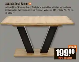 V Baumarkt Auszugstisch Hamm Angebot