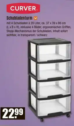 V Baumarkt CURVER Schubladenturm Angebot