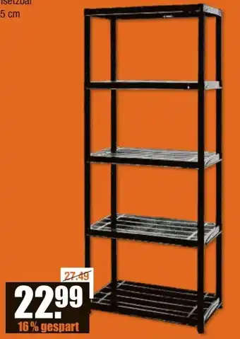 V Baumarkt Haushaltsregal mit 5 Böden Angebot