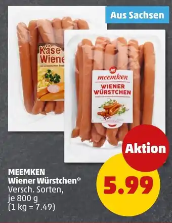 PENNY MEEMKEN Wiener Würstchen Angebot