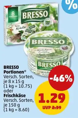 PENNY BRESSO Portionen oder Frischkase Angebot