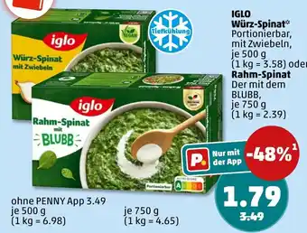 PENNY IGLO Würz-Spinat oder Rahm-Spinat Angebot