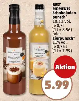 PENNY BEST MOMENTS Schokoladenpunsch oder Eierpunsch Angebot