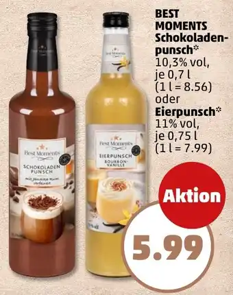 PENNY BEST MOMENTS Schokoladenpunsch oder Eierpunsch Angebot