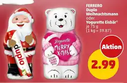 PENNY FERRERO Duplo Weihnachtsmann oder Yogurette Eisbär Angebot