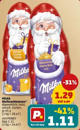 PENNY MILKA Weihnachtsmann Angebot