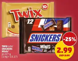 PENNY TWIX oder SNICKERS Minis Angebot