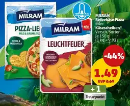 PENNY MILRAM Reibekäse Pizza oder Käsescheiben Angebot