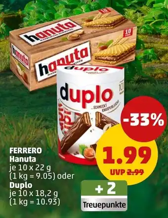 PENNY FERRERO Hanuta oder Duplo Angebot