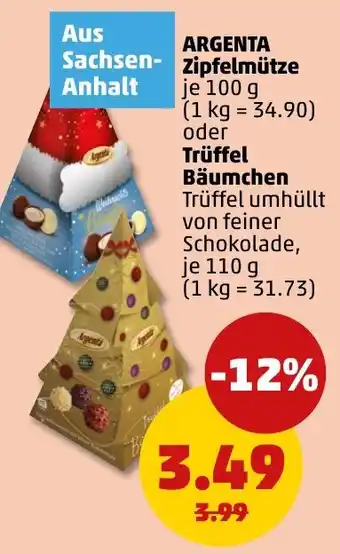 PENNY ARGENTA Sachsen- Zipfelmütze oder Trüffel Bäumchen Angebot