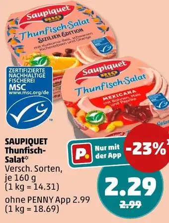 PENNY SAUPIQUET Thunfisch- Salat Angebot