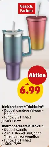 PENNY Trinkbecher mit Trinkhalm Angebot