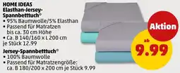 PENNY HOME IDEAS Elasthan-Jersey- Spannbetttuch Angebot