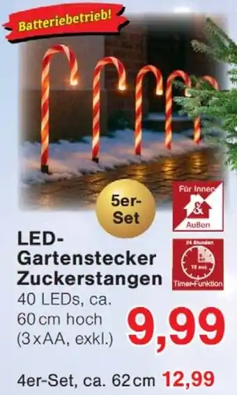 Wiglo Wunderland LED Gartenstecker Zuckerstangen Angebot