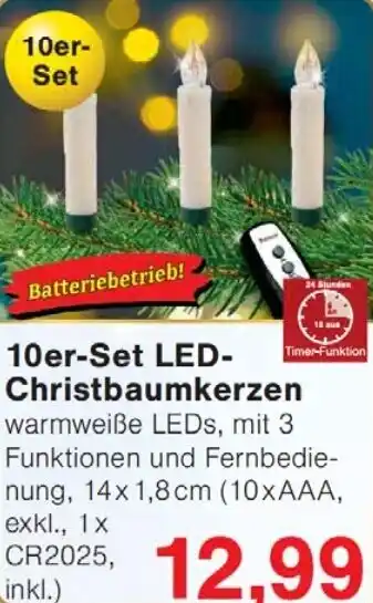 Wiglo Wunderland 10er-Set LED- Christbaumkerzen Angebot