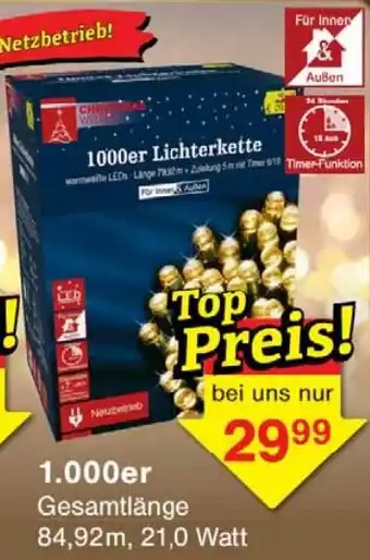 Wiglo Wunderland 1.000er Lichterkette Angebot