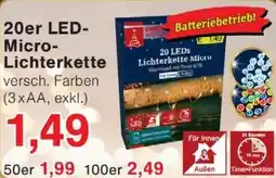 Wiglo Wunderland 20er LED- Micro- Lichterkette Angebot