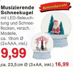 Wiglo Wunderland Musizierende Schneekugel Angebot