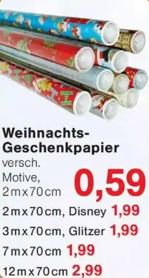 Wiglo Wunderland Weihnachts- Geschenkpapier Angebot