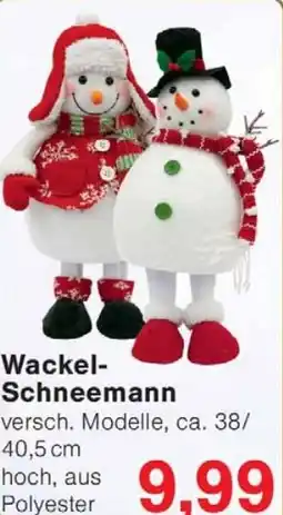 Wiglo Wunderland Wackel- Schneemann Angebot