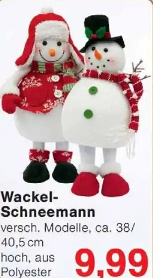 Wiglo Wunderland Wackel- Schneemann Angebot