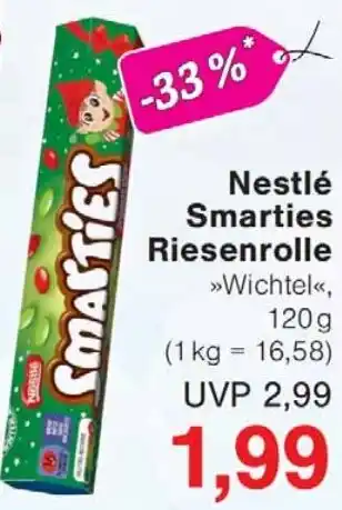 Wiglo Wunderland Nestlé Smarties Riesenrolle Angebot