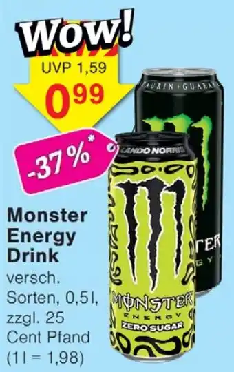 Wiglo Wunderland Monster Energy Drink Angebot