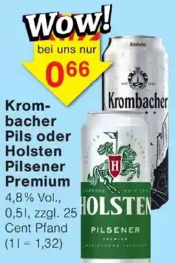 Wiglo Wunderland Krombacher Pils oder Holsten Pilsener Premium Angebot