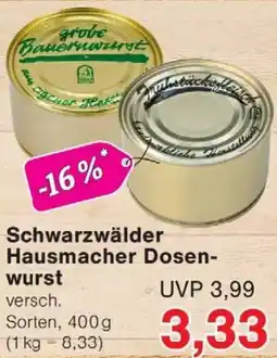 Wiglo Wunderland Schwarzwälder Hausmacher Dosenwurst Angebot