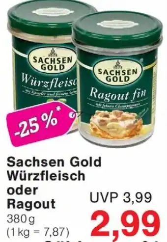 Wiglo Wunderland Sachsen Gold Würzfleisch oder Ragout Angebot