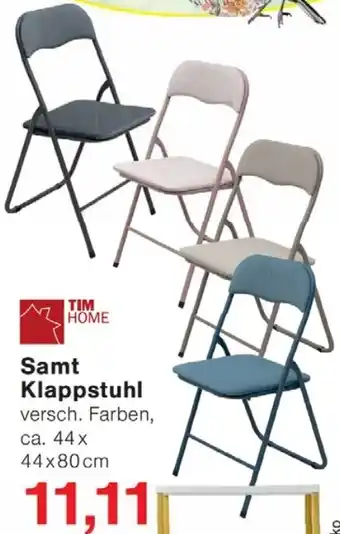Wiglo Wunderland TIM HOME Samt Klappstuhl Angebot