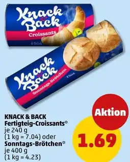 PENNY KNACK & BACK Fertigteig-Croissants oder Sonntags-Brötchen Angebot