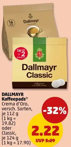 PENNY DALLMAYR Kaffeepads Angebot
